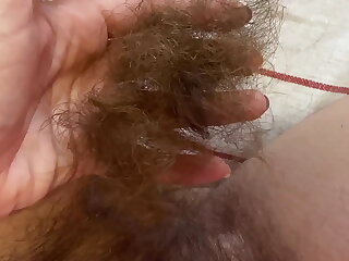TRIMMING MY SUPER Yearn PUSSY HAIR CLOSEUP